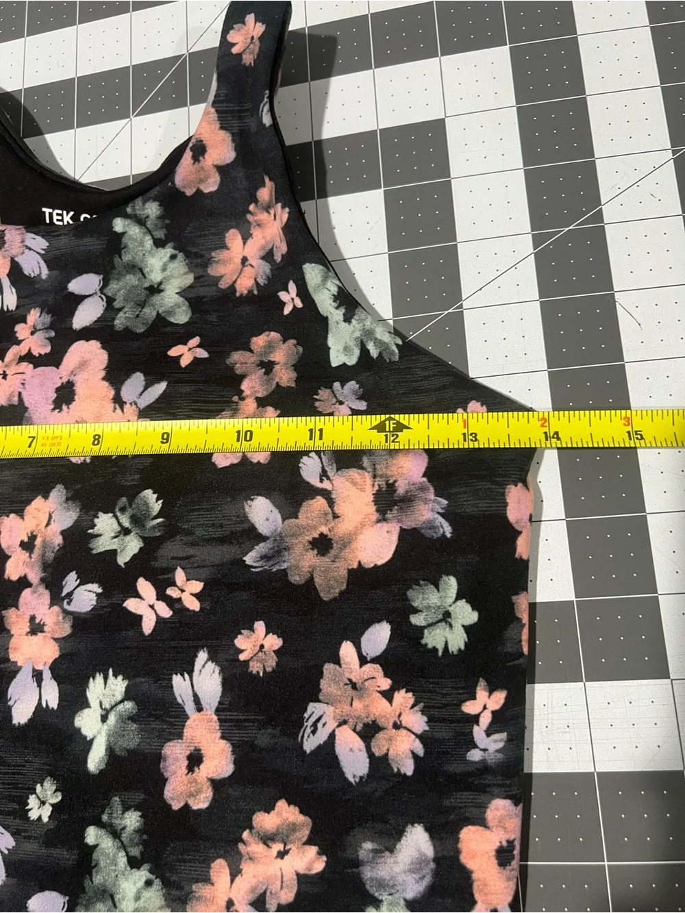Girls Floral Black Racerback Sports Bra, size: L(10-12)